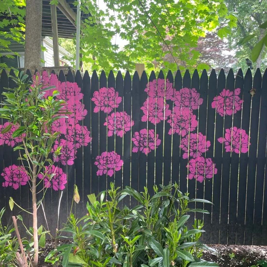 Pochoirs de grandes fleurs pour clôture de jardin 🌻Décoration DIY BloomTrace