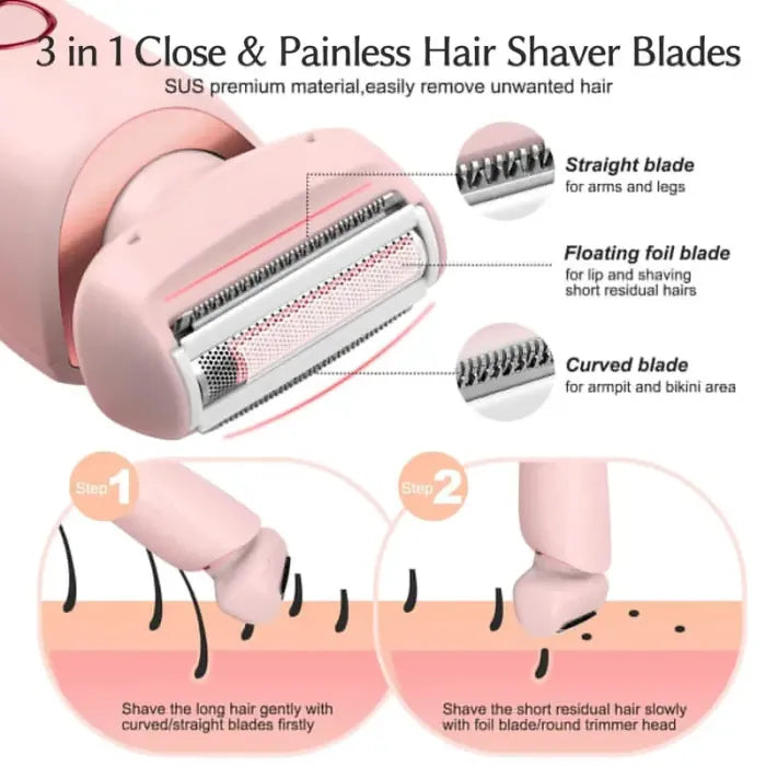 Electric Razors for Women 2 In 1 Bikini Trimmer Face Shavers Hair Removal