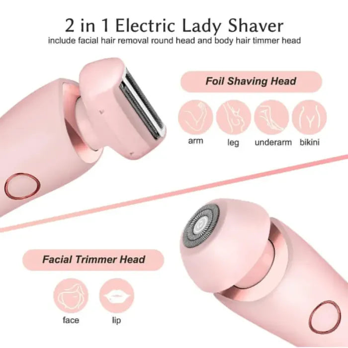 Electric Razors for Women 2 In 1 Bikini Trimmer Face Shavers Hair Removal
