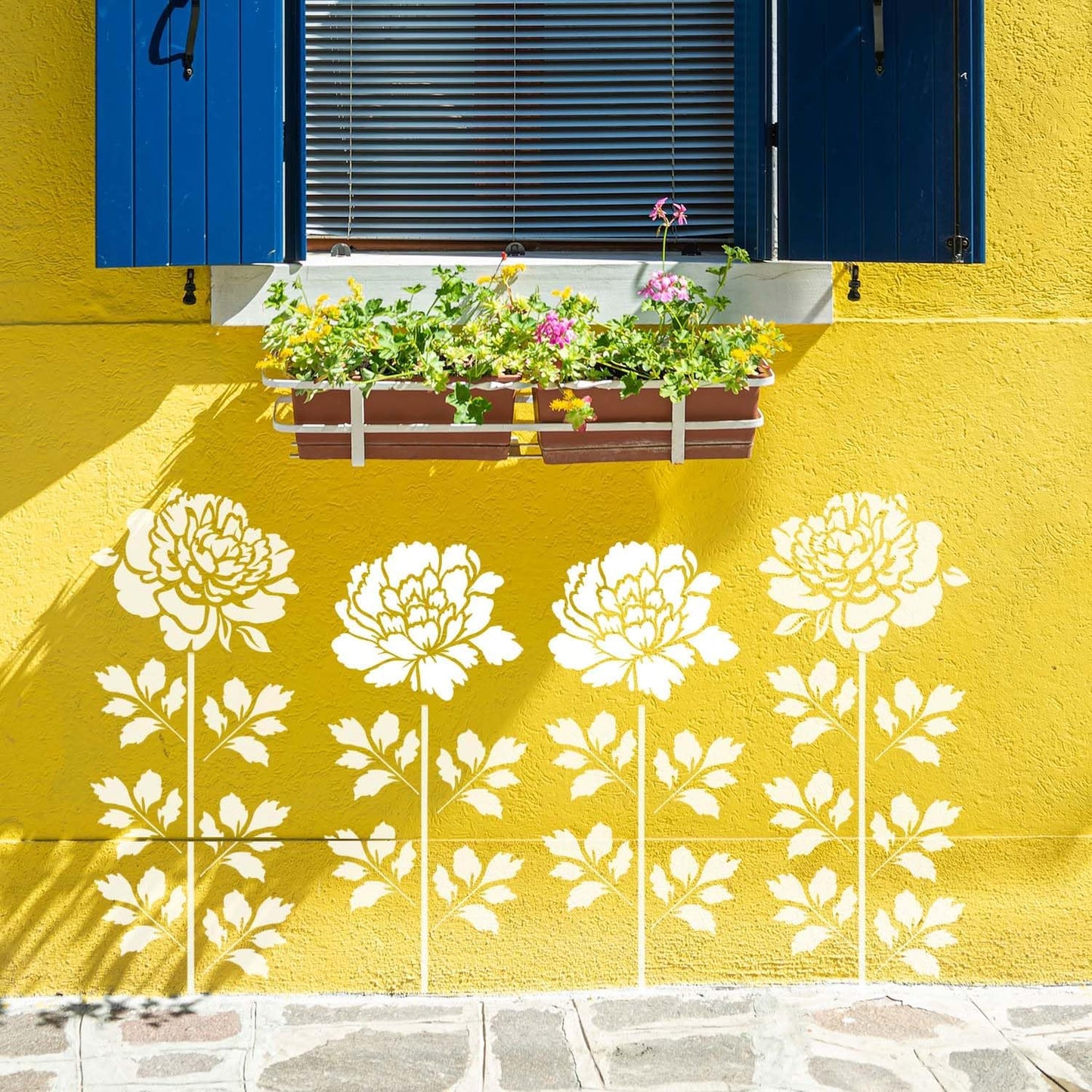 Pochoirs de grandes fleurs pour clôture de jardin 🌻Décoration DIY BloomTrace