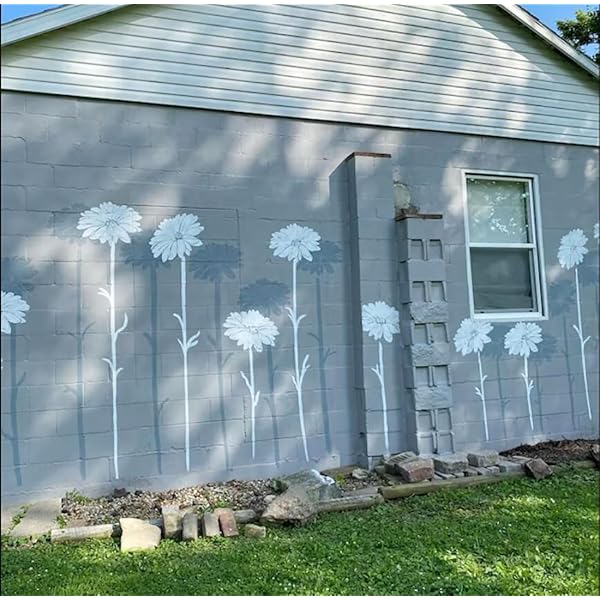 Pochoirs de grandes fleurs pour clôture de jardin 🌻Décoration DIY BloomTrace