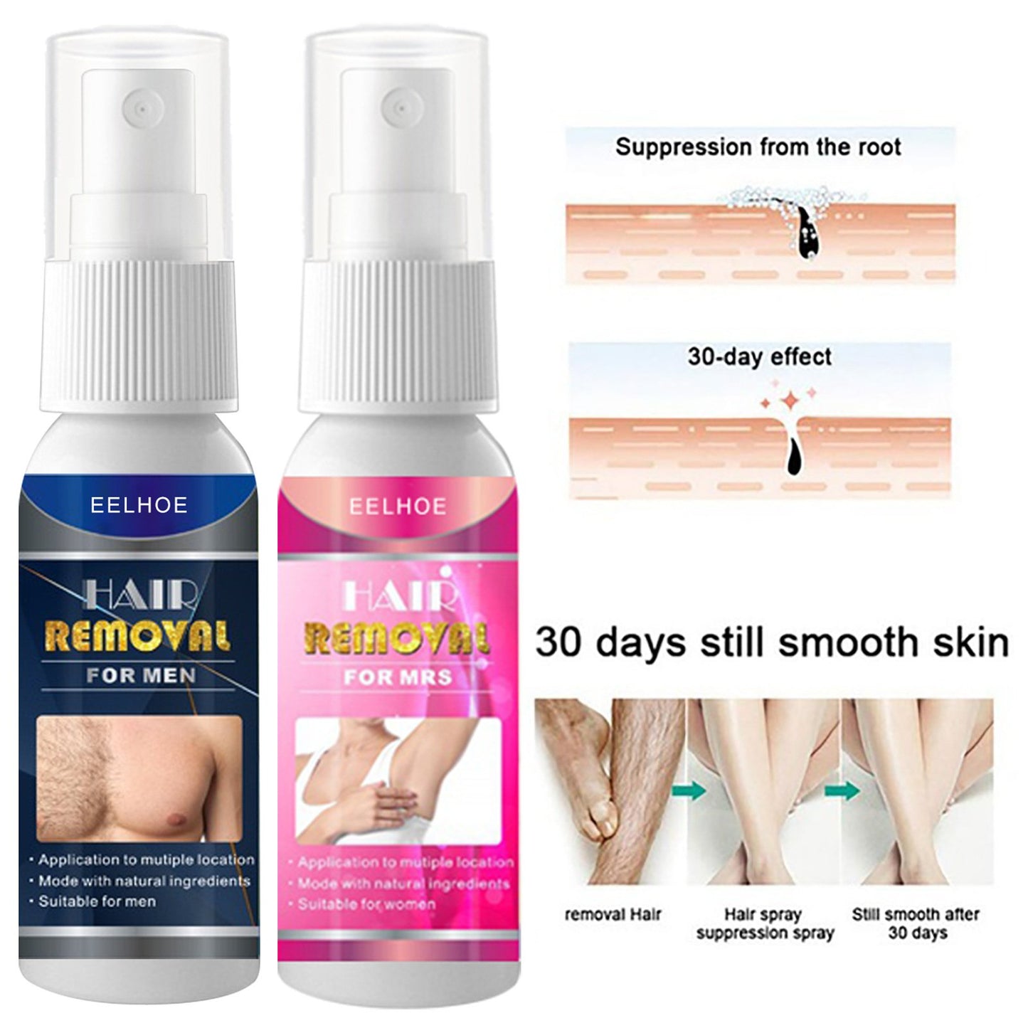 2025 New Women Semi-permanent Hair Removal Spray