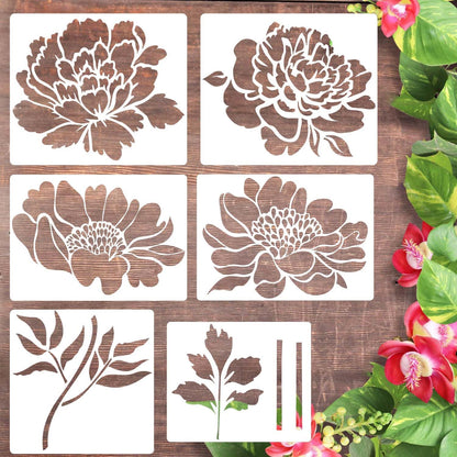Pochoirs de grandes fleurs pour clôture de jardin 🌻Décoration DIY BloomTrace 