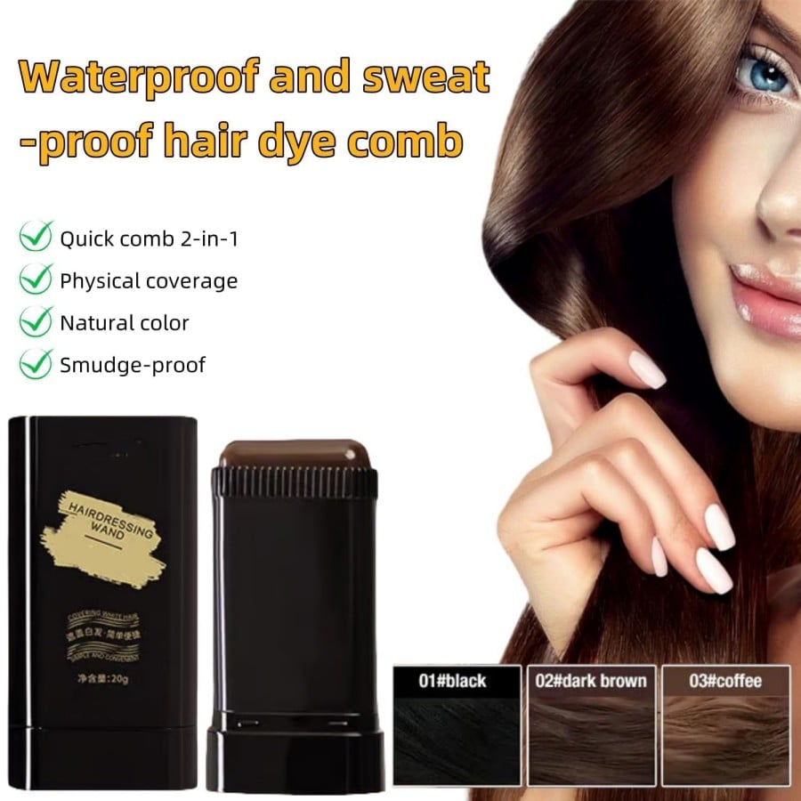 🔥Hot Sale 49% OFF👍🏻Portable Hair Dye Comb for Gray Hair Coverage
