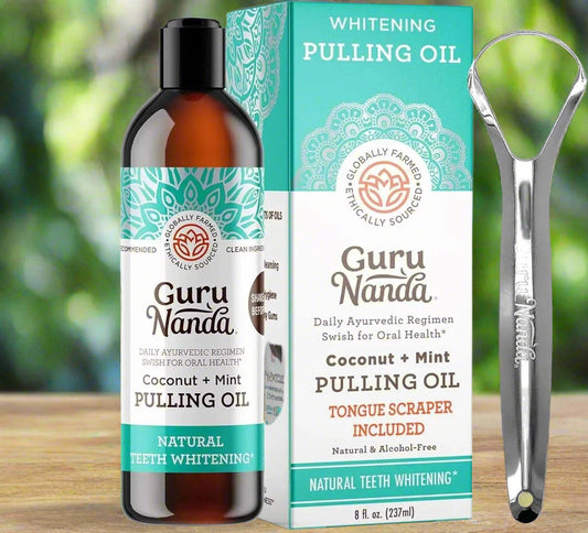 Guru Nanda™️ Coconut Oil Pulling w/ Essential Oils (FREE GIFTS INCLUDED TODAY)
