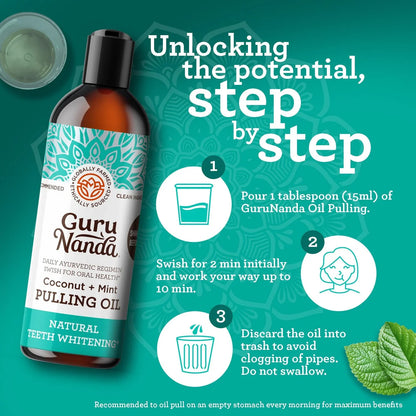 Guru Nanda™️ Coconut Oil Pulling w/ Essential Oils (FREE GIFTS INCLUDED TODAY)