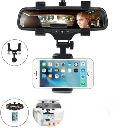 Car Rear View Mirror Phone Holder